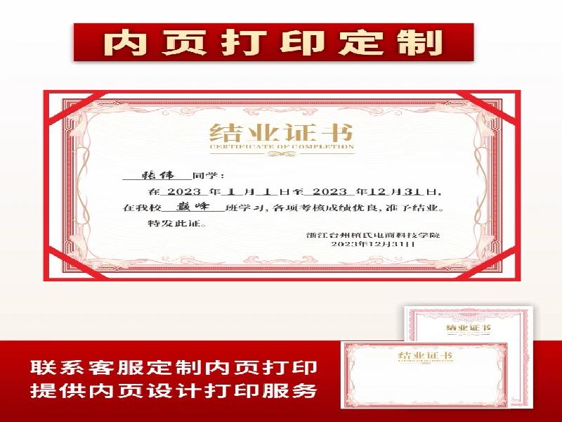 定制证书定制 定制证书定制-红金大气喜庆风